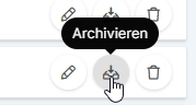 Archivieren-Button in der Kategorie-Aktionsleiste