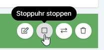 Stop-Button zum Beenden der Stoppuhr