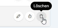Lösch-Symbol an einem Zeiteintrag